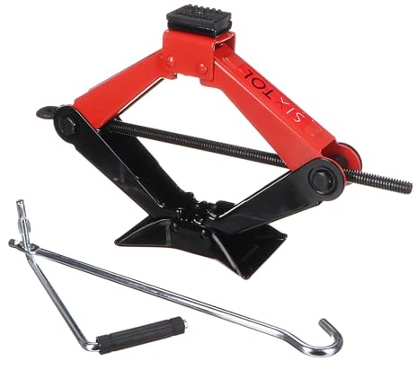 SIXTOL SX SCISSOR JACK 1,5T BASIC | Cric a pantografo con gancio | Sollevatore auto compatto fino a 1,5 tonnellate