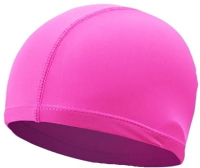 BOJHGO Cuffia da Bagno Ultra Sottile da 2 Pezzi, Comoda Cuffia da Nuoto for Uomo e Donna, Protezione for Le Orecchie in Nylon Elastico, Cappello da Nuoto for Capelli Lunghi per Donna(Pink)