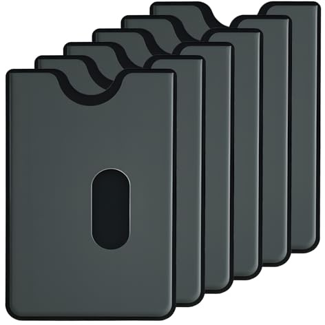 Jetstream 6 Piezas Protector Tarjetas Credito, Funda Tarjeta Credito, Tarjetero Plastico, Adecuado para Tarjetas de Tamaño Estándar como Tarjetas de Crédito, Tarjetas de Seguro Médico