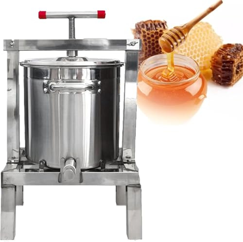 Hydropress manuell fruktvinpress för cider- och juicetillverkning, rostfritt stål juiceextraktor för äpplen, druvor och annan frukt, perfekt för hembryggning