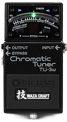 BOSS Waza Craft Chromatic Tuner Stompbox (Tu-3W), Stompbox Tuner Enhanced with Waza Innovation And Craftsmanship