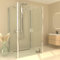 BIJON Duschkabine U Form 75x90 Dreiseitig Klarglas, Dusche Uform Duschkabine 75x90x195 cm - Nano, Lotuseffekt, Duschkabine 3 Seitig mit Pendeltür, Duschabtrennung ECHT-Glas