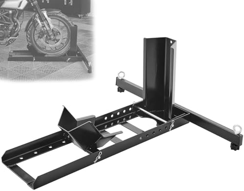 Soporte de motocicleta para rueda delantera regulable ancho, ruedas de 16 a 21