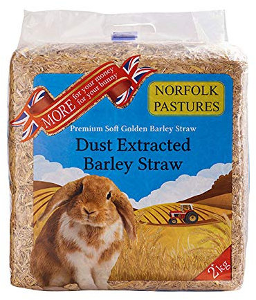 Norfolk Pastures Economy 4x2kg Premium Dust Extracted Hay Or Straw For Small Animals (Straw)