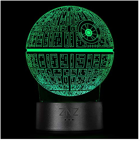 3D Lamp, ZNZ LED Illusion Night light, 16 Colors Changing 3 Model with Remote & Smart Touch Decor Lamp - Perfect Christmas and Birthday Gifts for Kids Men Women (6-Death Star)