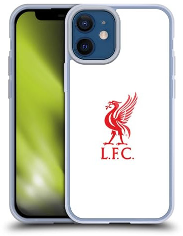 Head Case Designs Officially Licensed Liverpool Football Club Red Logo On White Liver Bird Gel Case [Military Grade Protection] Compatible with Apple iPhone 12 Mini and Compatible with MagSafe