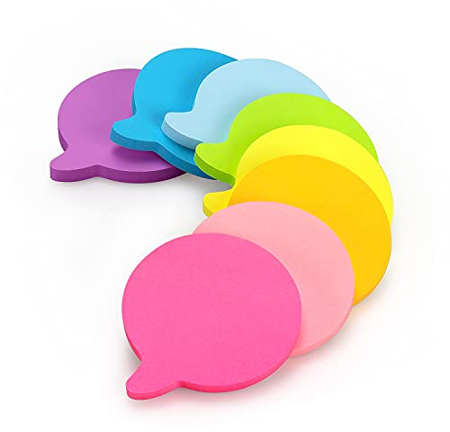 SIMONA Bubble Shape Sticky Notes 8 Color Bright Colorful Sticky Pad 75 Sheets/Pad Self-Sticky Note Pads