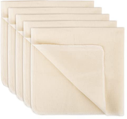 5 Pezzi Garza Alimentare,50 x 50 cm Panno di Formaggio,100% Non Sbiancato puro Cotone,per Cucinare, Filtrare i Liquidi Latte Cuocere Fare il Formaggio