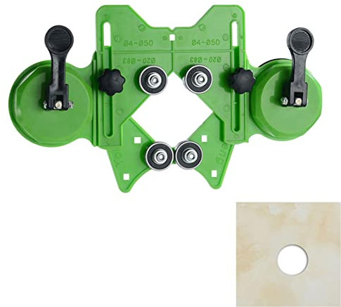 Luckxing Sierra Perforadora para Azulejos,Guía Broca para Agujeros Rectos | 4-83MM Agujero azulejo Taladro Posicionador Apertura azulejo Ventosas Dobles Plantilla guía Sierra