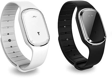 Armband Ultraljud Myggavstötare, USB Laddning Anti-Mygga Elektroniskt Armbandsur //Bärbar För Utomhuscamping Vandring(Svartvit (utan tidsdisplay))