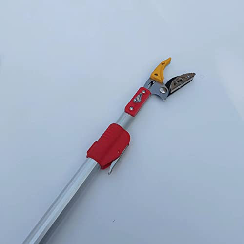 VLANIS Bypass Schneidgiraffe für frische Äste und Zweige,Teleskopische 3-Meter hohe Astschere Säge Antihaftbeschichtet Stahlklinge Aluminiumstiel Länge,1