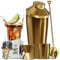 Bar Set Cocktail Shaker Set Barkeeper Kit, 8 Stück Gold Cocktail Set, Mixology Barkeeper Kit, Stahl Drink Shakers Cocktail Kit, Bar Zubehör: 680.4 g Martini Shaker, Muddler, Cocktail Book und mehr
