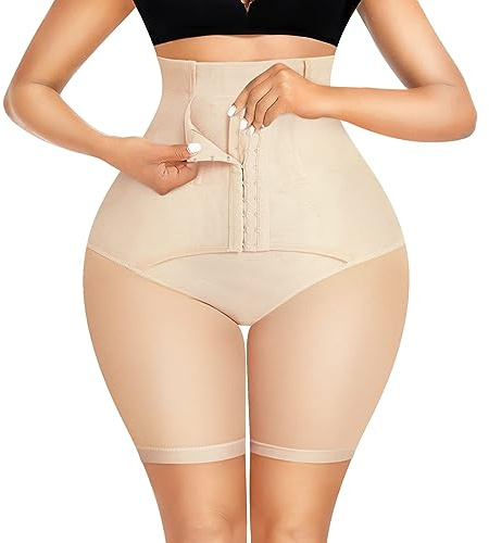 Gotoly Shapewear for Women Tummy Control Knickers Hi-Waist Trainer Butt Lifter Panties Shaping Underwear Shorts Body Shaper Thigh Slimmer Pants Beige