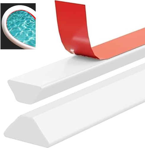 2M Splash Guard Strip for Shower Self-Adhesive, T-Shape Walk-In Shower Floor Water Barrier, Silicone Shower Threshold for Frameless Shower Door, Water Stopper Strip for Wet and Dry Separation (White)
