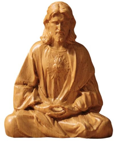 Fuuxtci Jesus-Statue, Heilige Jesus-Statue, Jesus Christus Statue - 15 cm Statue, Meditation Jesus Heilige Statuen, Jesusstatue, Skulptur, Heimdekoration, Kirchendekoration Für Partys, Gastgeschenke