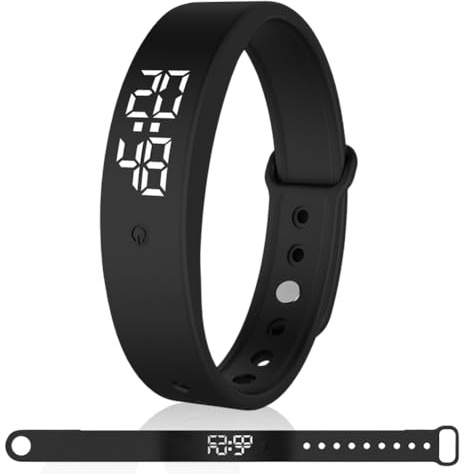 Umllpet vibrationslarm armband, väckarklocka armband vibrationer, vibrationsklocka, påminnelseklocka för barn vuxna, potta träningsklocka, drickpåminnelse, pillerpåminnelser