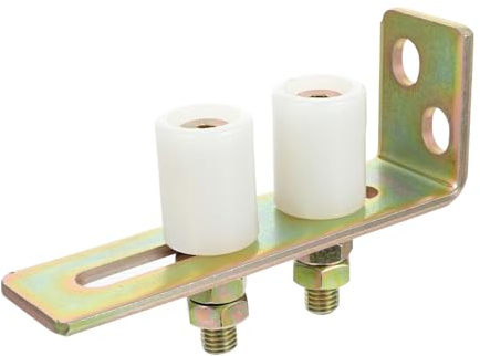 Hoement Supporto Rulli Cancello Staffa Doppio Rullo in Nylon Per Porte Scorrevoli e Recinzioni