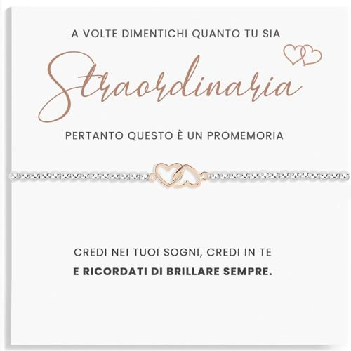 SOFIA FERRER Regalo Amica Speciale Originale, Bracciale Acciaio Donna con Dedica Emozionante, Regali Mamma, Zia, Regalo per Amica, Braccialetto Amicizia, Natale (Donna)