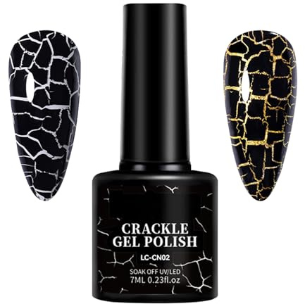 Crackle Gellack - 7 ml färskt nagellack för pepparkaksdekoration, skönhetstillbehör för dejten | manikyr för skolfester