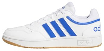 adidas Uomo Hoops 3.0 Low Classic Vintage Shoes, Cloud White / Royal Blue / Gum, 39 1/3 EU