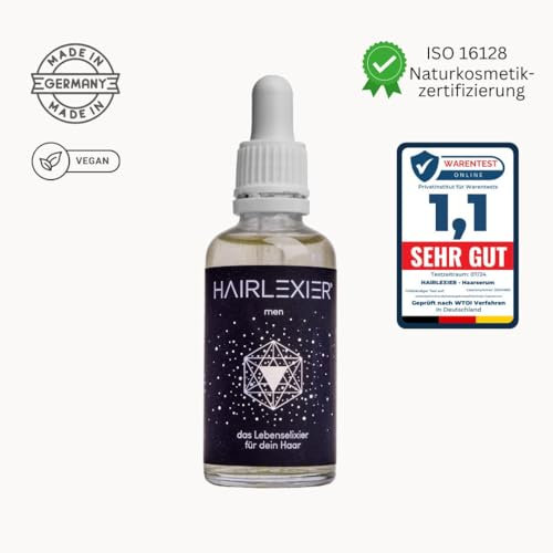 HAIRLEXIER I Natürliches Haarserum für Männer • Spezialpflege bei Haarausfall und dünner werdendem Haar • Made in Germany 50 ml.