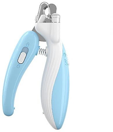 DONGKER Krallenschere mit LED Licht, Katze Krallenschneider, Haustiere Krallenpflege Schneider mit Spritzfest Sicherheitsschutz für Katzen Hunde Welpen