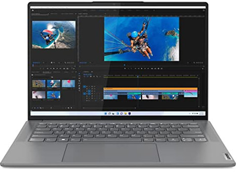 Lenovo Yoga Slim 7 ProX 14ARH7 - Ordinateur Portable 14.5'' 3K (AMD Ryzen 7 6800HS Creator Edition, RAM 16Go, SSD 512Go, AMD Radeon 680M Graphics,Windows 11 Home) Clavier rétroéclairé AZERTY FR - Gris