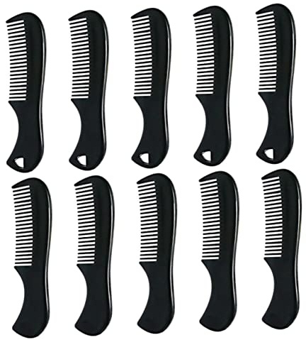 HONMEET 10Pièces Peigne de Barbe et Cheveux Peigne de Poche Antistatique pour Homme Idéal pour Moustache et Coiffure Dégradée Accessoire de Stylisation