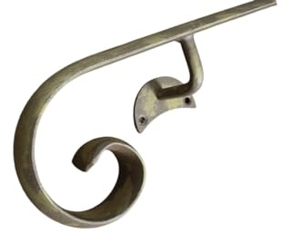 Corrimano in Ferro Battuto Modello Napoli | Lunghezze da 50 a 400 cm | per uso interno ed esterno | fai da te (Bronzo Anticato, 200 cm)