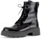 Gabor Damen Combat Boots, Frauen Stiefeletten,Best Fitting,Kurzstiefel,uebergangsschuhe,uebergangsstiefel,warm,schwarz(Altsilber),38 EU / 5 UK
