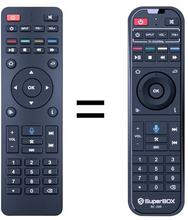 RC-200 Replacement Voice Remote Control for Super Box, Compatible with SuperBox S4 S5 S6 Max / S5 Pro/Elite Ultra/Elite Pro+, Without Voice for S4 Pro and S3 Pro