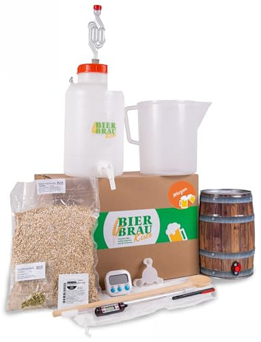 BierbrauKiste | einzigartiges Bierbrauset zum selber brauen mit echten Rohstoffen | Perfekte Männergeschenke | 5L-Dosen-Version (WEIZEN)