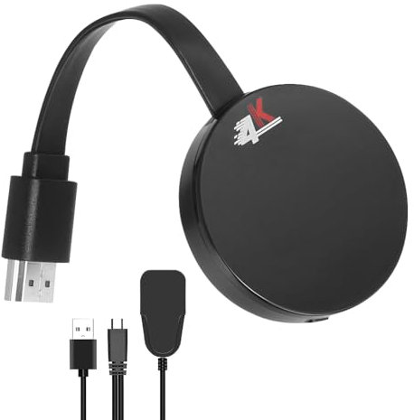 Chromecast 4K Device for TV, Wireless HDMI Display Adapter, 5G Miracast Dongle Wireless HDMI Display Adapter, WIFI Display Dongle Compatible with Android, IOS, Windows, Mac, Airplay, DLNA, Projector