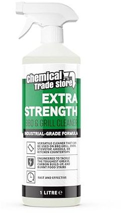 Chemical Trade Store - Nettoyant pour Barbecue et Grill 1 L – Puissant dissolvant de Graisse et de Carbone pour Barbecue avec Technologie Clean Boost – Coupe Les Aliments brûlés et l'huile pour Un