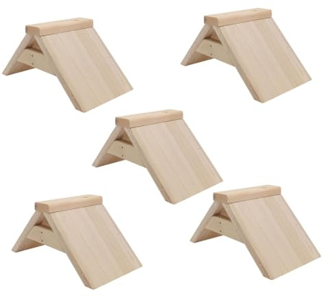 Veemoon 5 Stück Teiliges Holz Tauben Sitzstange Robustes Sitzbrett Vogelständer Natürliches Material Komfortabel für Tauben Papageien und Kleine Vögel Geeignet