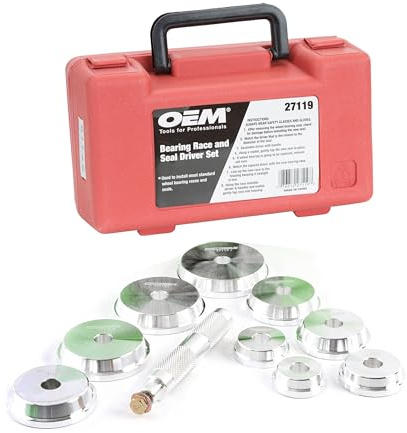 OEMTOOLS 27119 Bearing Race and Seal Driver Set, Bearing and Race Installer Kit, Includes 9 Driver Sizes, Portable Storage Case