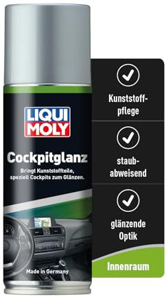 LIQUI MOLY Cockpitspray Cockpitglanz, Art.-Nr. 1510 I 200 ml Auto Innenraum-Pflege für strahlenden Hochglanz I Regenerierendes & antistatisches Glanz-Spray I Dashboard-Pflege für Kunststoffteile