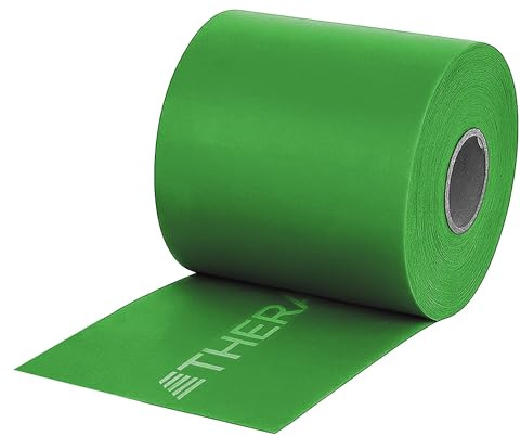 TheraBand Latex-Free Resistance Band for Pilates, Home Gym, Rehab, Professional Physical Therapy & Fitness Equipment, Resistance Training, 22.9 Metre, Green, Heavy