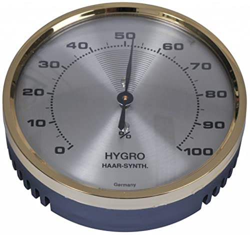 Hygrometer gold/antikgold, mit Haar-Synthetik