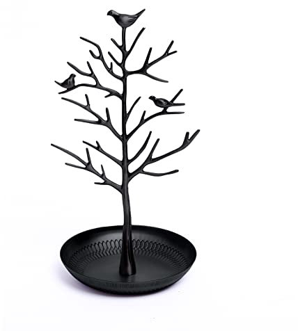 Dazone Arbre à Bijoux en Fer, Porte Bijoux, Rangement Bijoux, Présentoir Bijoux, Support pour Colliers Bracelet Bagues Boucles d'oreilles Montre, Cadeau pour Noël Toussaint Mariage Anniversaire