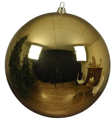 Decorist Kugel XXL Gold, bruchfest - Weihnachtkugel, Christbaumkugel XXL - 140 mm