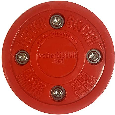 Better Biscuit The Solid Off-ice Hockey Puck, red