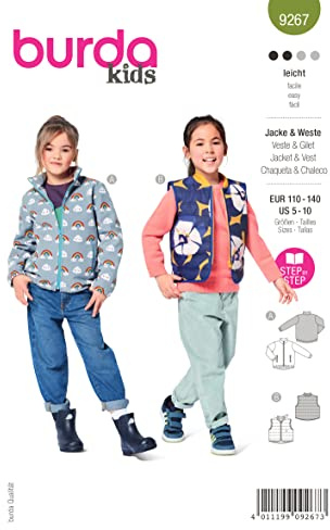 Burda B9268 Patron de Couture, Papier, Blanc, 104-134