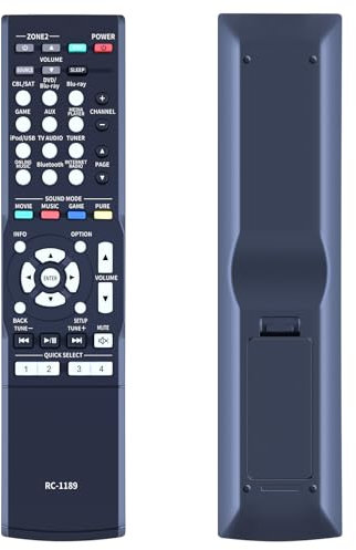 GOUYESHO RC-1189 Télécommande de Rechange pour récepteur AV Denon Compatible avec AVR-X1100W AVR-X1200W AVR-X1300W