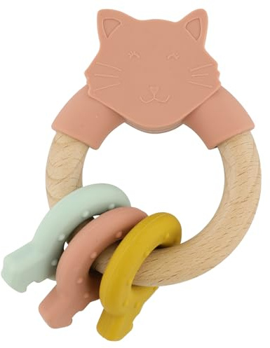 Trixie Anneau d'activité en bois et silicone Mrs. Cat