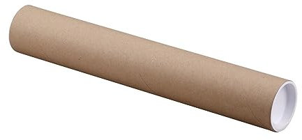 A1 Versandrohre, Papier/Kunststoff, Braun, 2 mm Wandstärke, 610 x 80 mm, 10 Stück