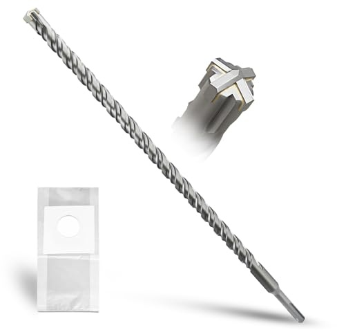 METOTY SDS Plus - Punta per trapano da 18 mm x 460 mm, punta per pietra, trapano a martello, punta per cemento, per pietra, cemento, pietra naturale, muro di mattoni