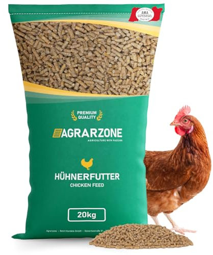 Agrarzone Hühnerfutter gegen Milben Pellets 20 kg – Österreichische Hühner Futter Pellets – Wirksamer Schutz gegen Milben - 100% Gentechnikfrei mit AMA-Gütesiegel