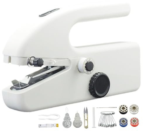 Portable Handheld Sewing Machine,Speed Adjustable Mini Sewing Machines,USB/Battery-Operated Hand Held Sew Device for Various Fabrics