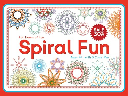 Georgi’s Perfect Spiral Fun Art Set Awesome Spiro Kids Toys Hours of Fun Create Stunning Designs 6 Colour Pen 23 Piece Drawing Set Practical Gift Idea